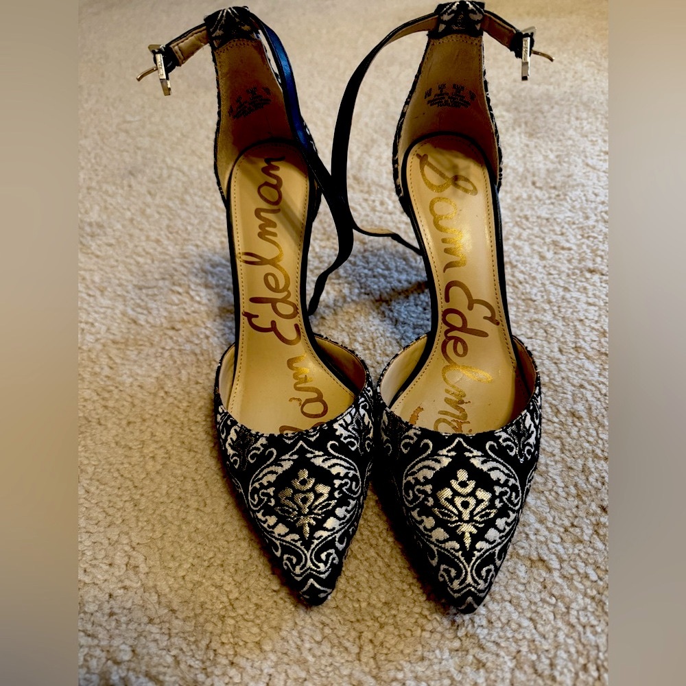 Sam Edelman Black and White Patterned Heels